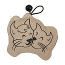 D&D I Love Happy Cats Kattenspeelgoed Bell Beige