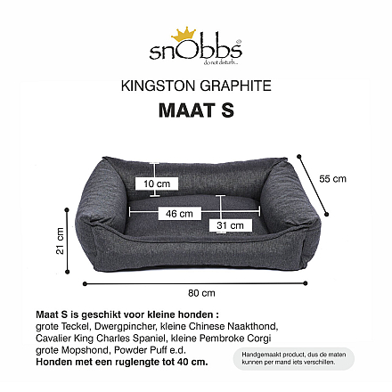 snObbs Orthopedische Hondenmand Kingston Graphite