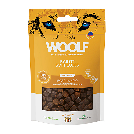 Woolf Soft Cubes Rabbit (Monoprotein) 100 gr