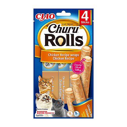 Inaba Churu Rolls Chicken Wraps Chicken 4 x 10 gr