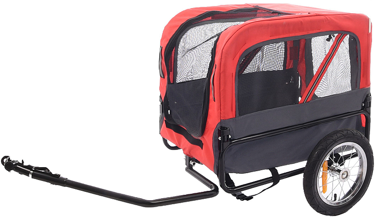 Hondenfietskar Doggy Liner Romero rood/grijs