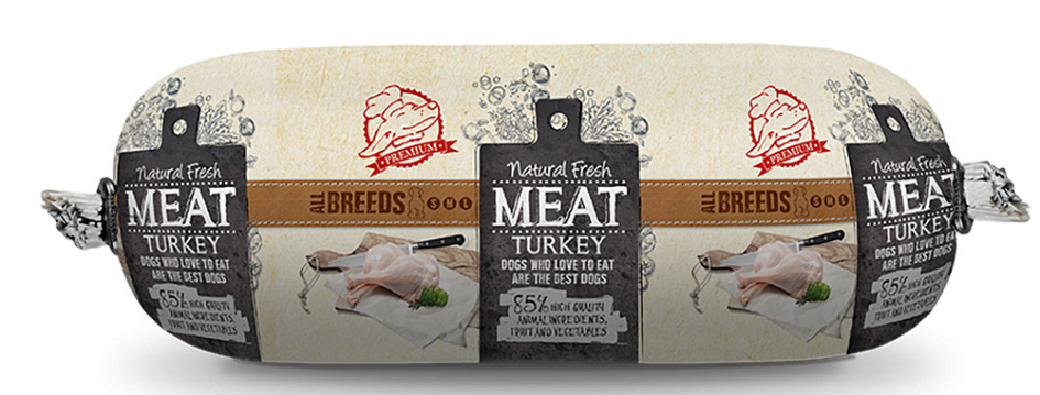 Natural Fresh MEAT hondenworst turkey <br>600 gr